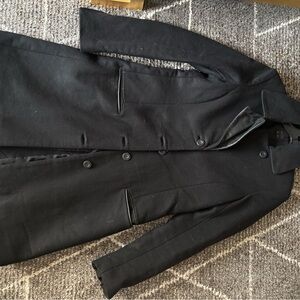 Theory Black Button-Up Coat